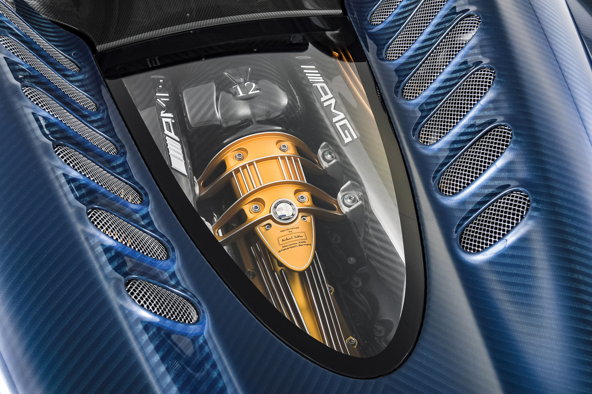 Engine of 2018 Pagani Huayra Roadster offered at RM Sotheby’s Arizona live auction 2020